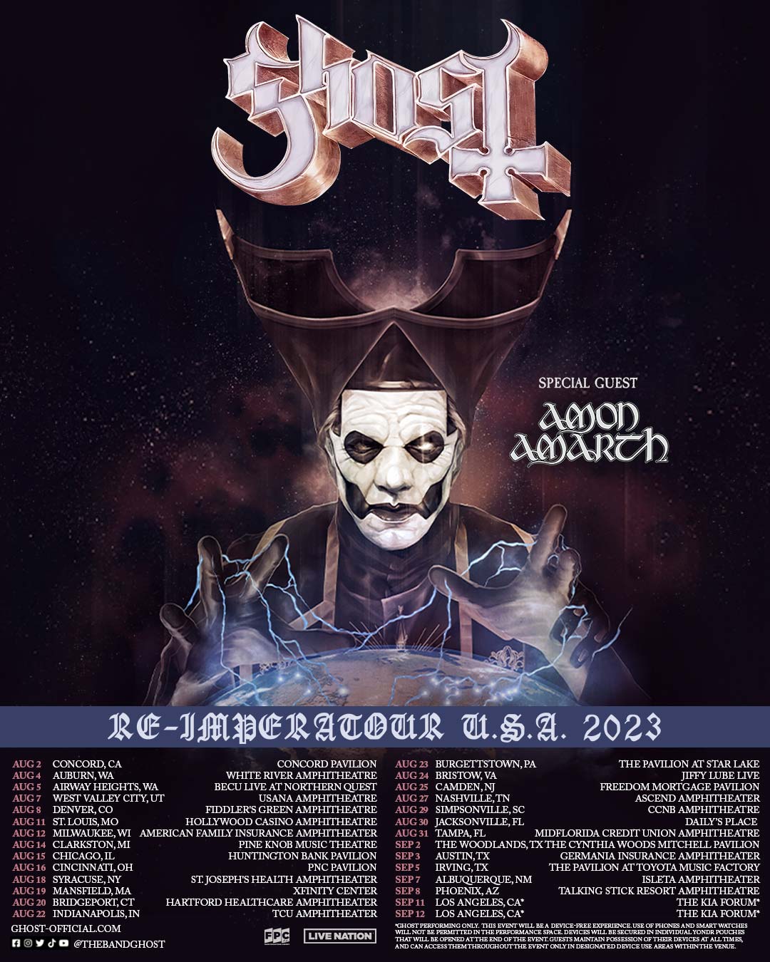 Ghost schedule, dates, events, and tickets - AXS